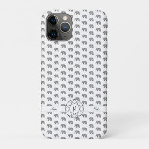 Geometrisches Monogramm, schwarz und weiß Case-Mate iPhone Hülle