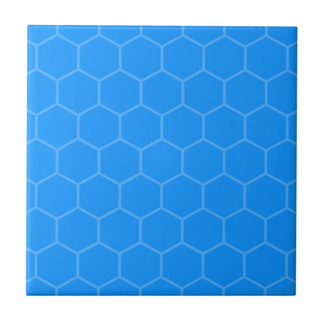 Geometrisches Mosaik-Design aus elektrisch blauem  Fliese (Vorderseite)