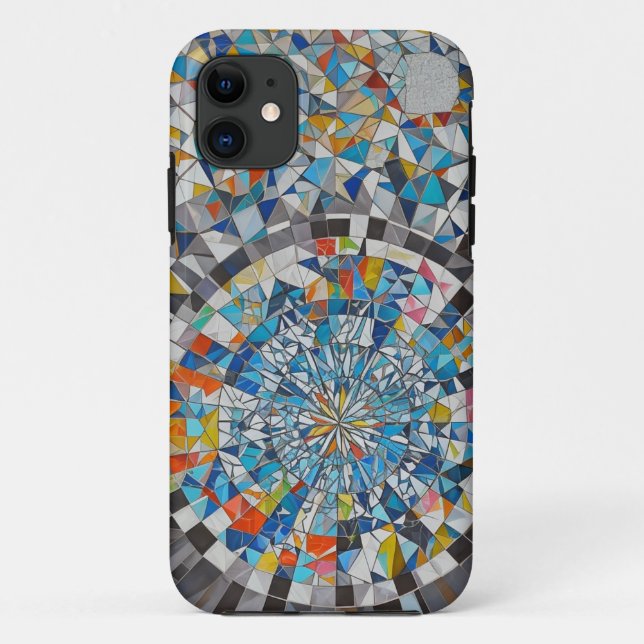 Geometrisches Mosaik Phone Case (Rückseite)