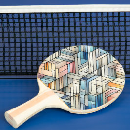 Geometrisches Mosaik Tischtennis Schläger