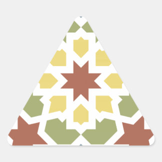 Geometrisches Mosaik von arabischem von Marruecos. Dreieckiger Aufkleber