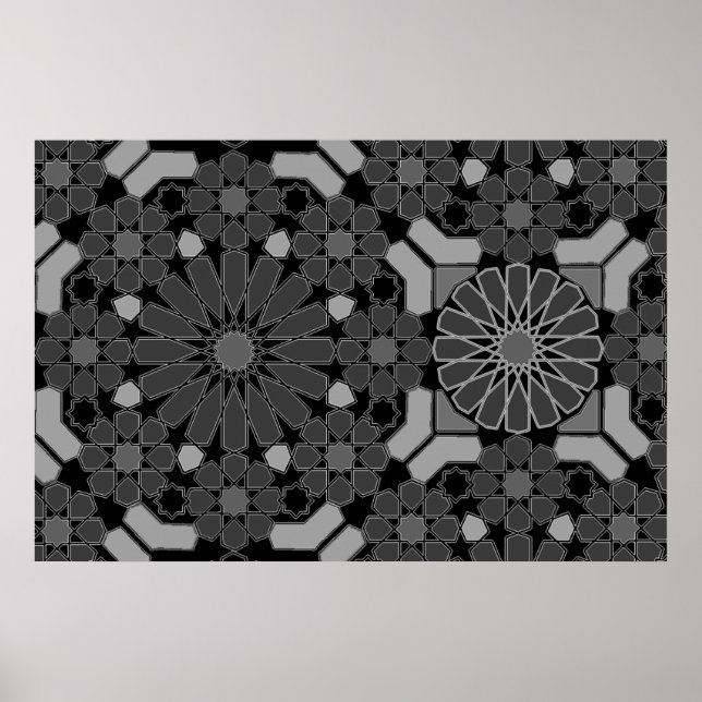 Geometrisches Mosaikdesign Poster (Vorne)