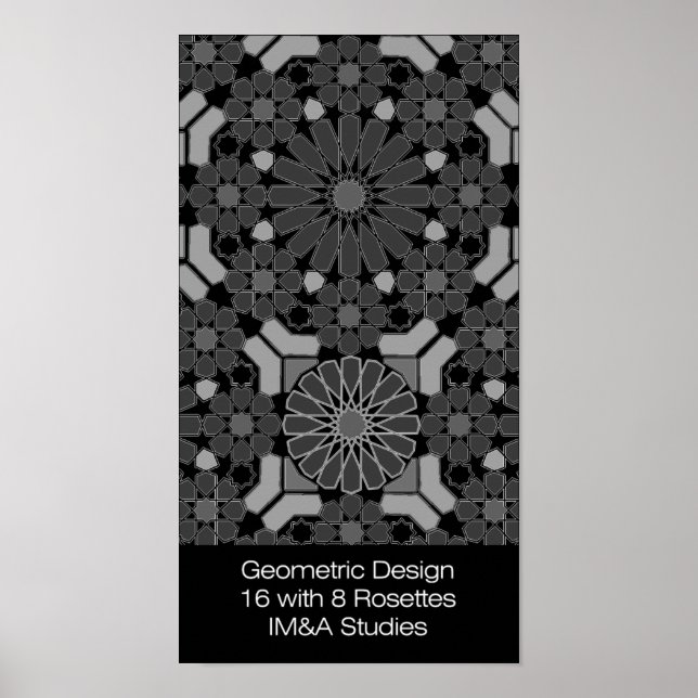 Geometrisches Mosaikdesign Vert Poster (Vorne)