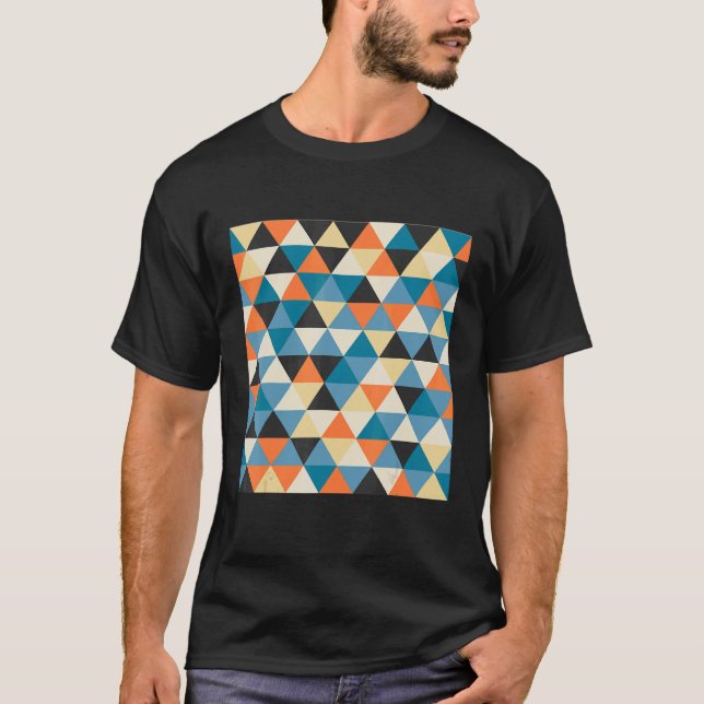 geometrisches Mosaikmuster Plakat Set moderne geom T-Shirt (Vorderseite)