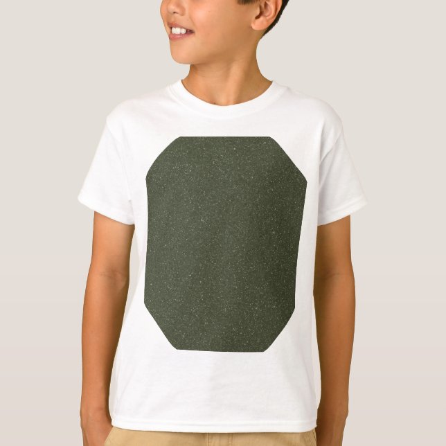 Geometrisches Moss Green Kids T-Shirt (Vorderseite)