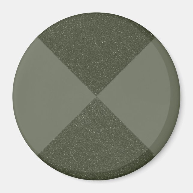 Geometrisches Moss Green Split Magnet (Vorne)