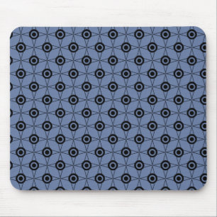 Geometrisches Mousepad für Retro-Funk, weich blau
