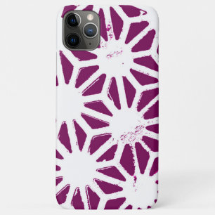 Geometrisches Mulberry- und Weißmuster Case-Mate iPhone Hülle
