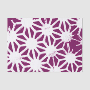 Geometrisches Mulberry- und Weißmuster Seidenpapier