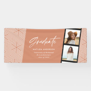 Geometrisches Multi-Foto-Terrakotta-Graduierungspa Banner
