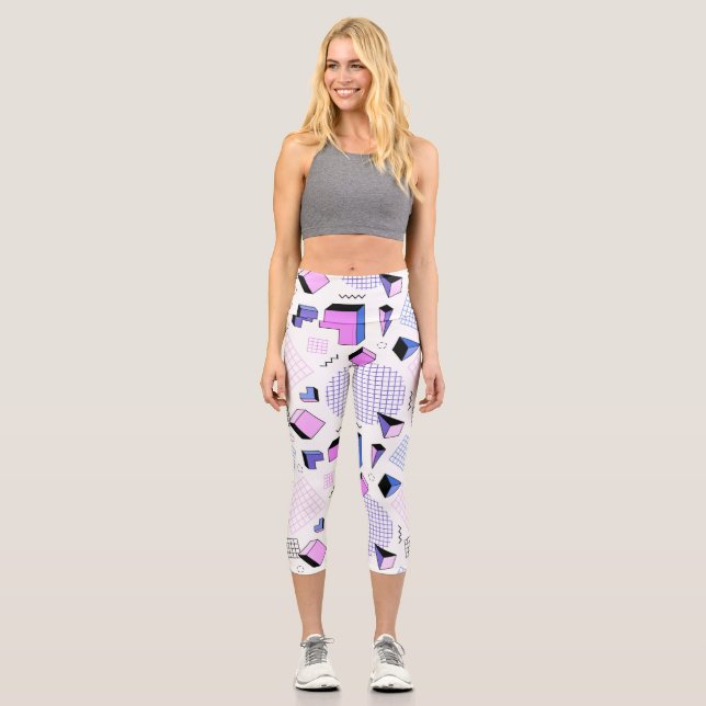 Geometrisches Muster 13 Capri Leggings (Vorderseite)