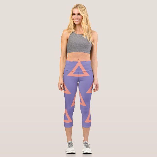 Geometrisches Muster 16 Capri Leggings (Vorderseite)