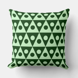 Geometrisches Muster 260514 - Ghost Green on Dk Gr Kissen