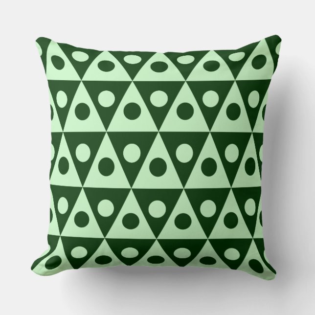 Geometrisches Muster 260514 - Ghost Green on Dk Gr Kissen (Vorderseite)