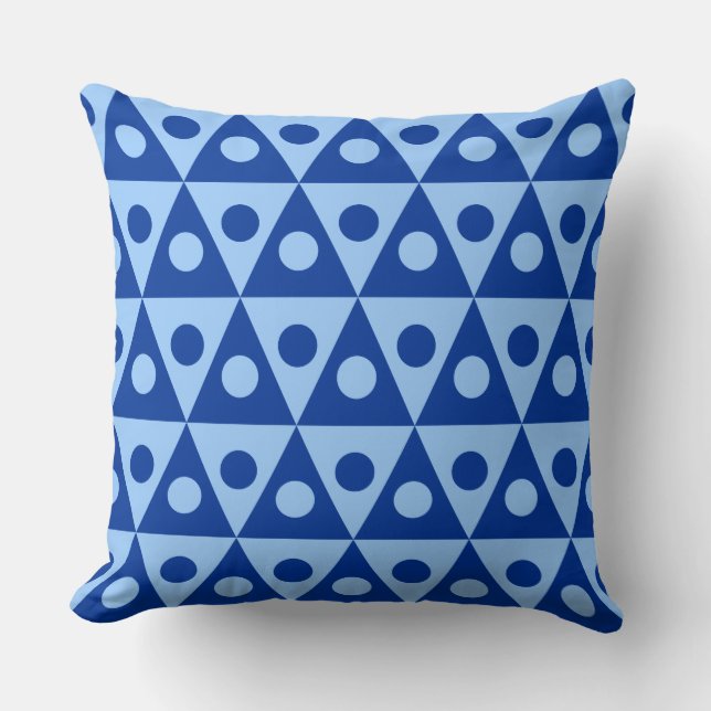 Geometrisches Muster 260514 - Marine und Blassblau Kissen (Vorderseite)