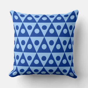 Geometrisches Muster 260514 - Navy und Hellblau Kissen