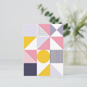 Geometrisches Muster 26 Feiertagspostkarte