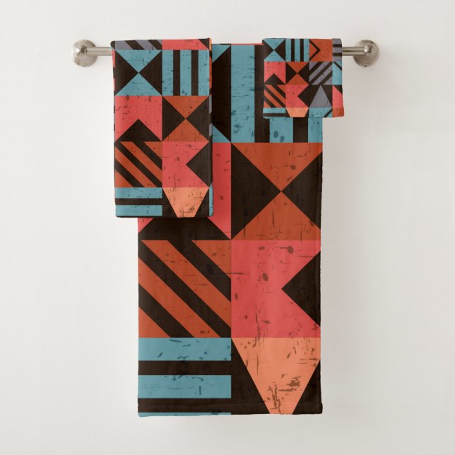 Geometrisches Muster 28 Badhandtuch Set (Insitu)