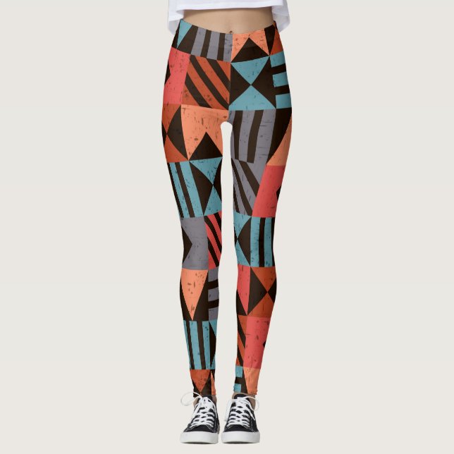Geometrisches Muster 28 Leggings (Vorderseite)