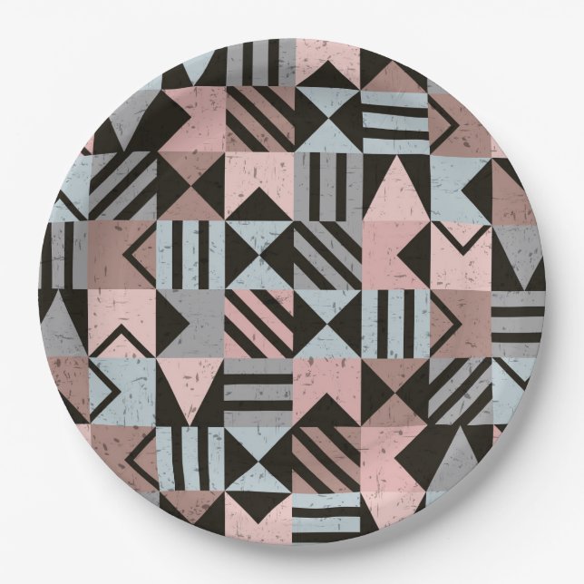 Geometrisches Muster 29 Pappteller (Vorderseite)