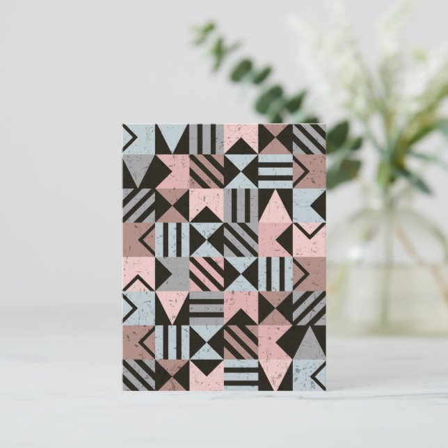 Geometrisches Muster 29 Postkarte (Stehend Vorderseite)