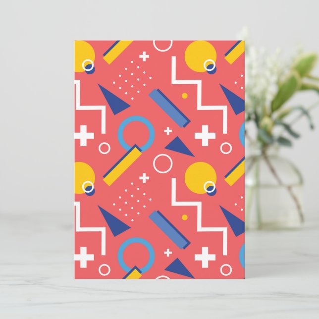 Geometrisches Muster 2 Karte (Stehend Vorderseite)