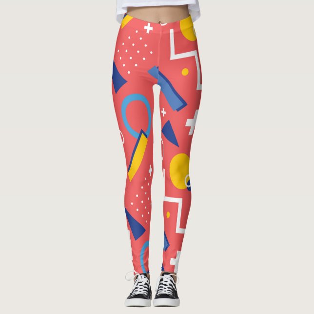 Geometrisches Muster 2 Leggings (Vorderseite)