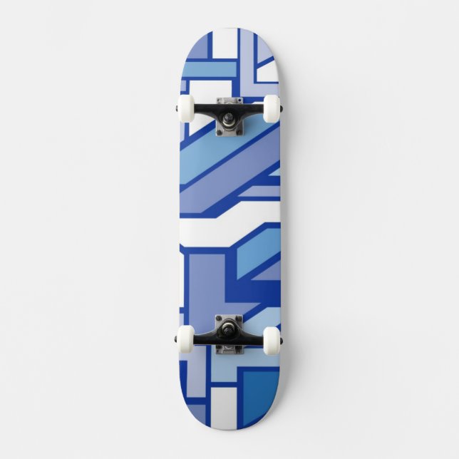 Geometrisches Muster 2 Skateboard (Vorderseite)