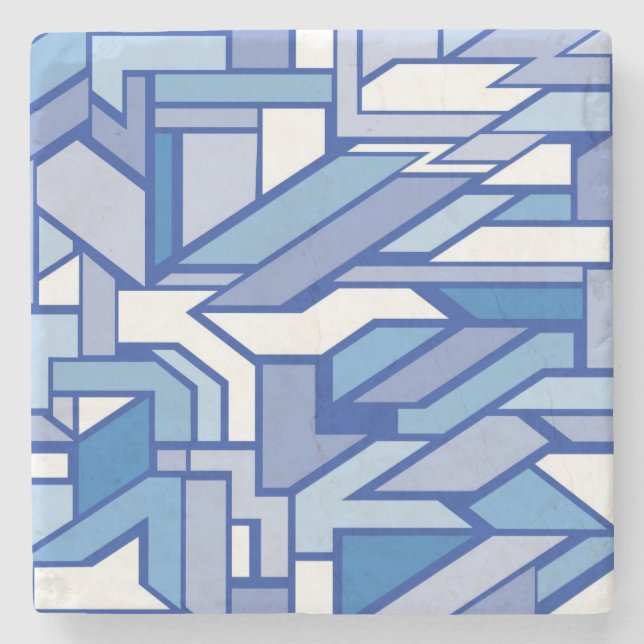 Geometrisches Muster 2 Steinuntersetzer (Vorderseite)