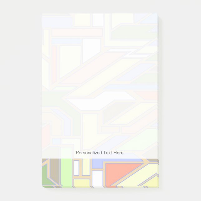 Geometrisches Muster 3 Post-it Klebezettel (Vorderseite)