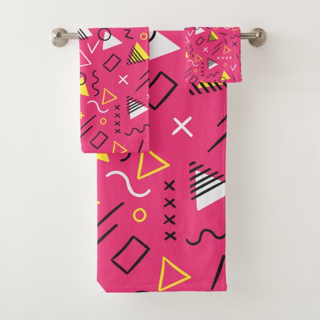 Geometrisches Muster 7 Badhandtuch Set (Insitu)