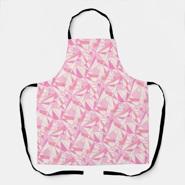 Geometrisches Muster abstrakt Farbe rosa  Schürze (Vorderseite)