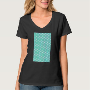 Geometrisches Muster Aqua and W für kleine Punkt d T-Shirt