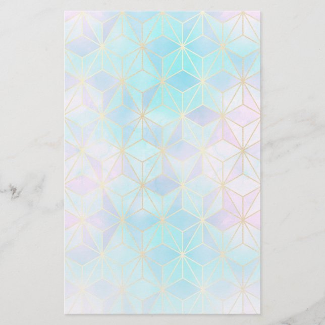 Geometrisches Muster aus eim Glas Briefpapier (Vorderseite)