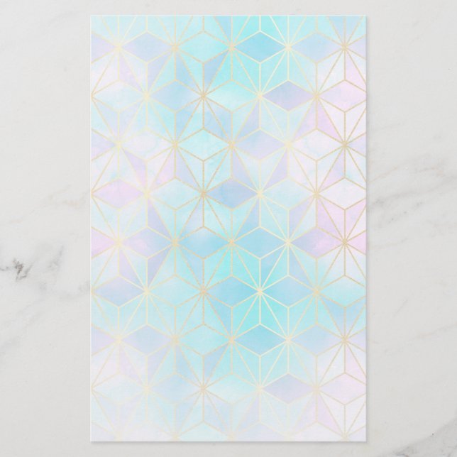 Geometrisches Muster aus eim Glas Briefpapier (Vorderseite)