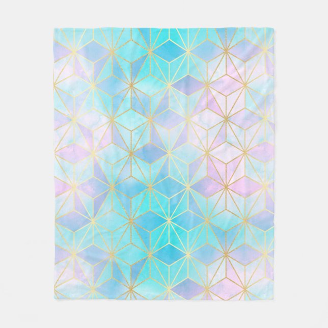 Geometrisches Muster aus eim Glas Fleecedecke (Vorderseite)