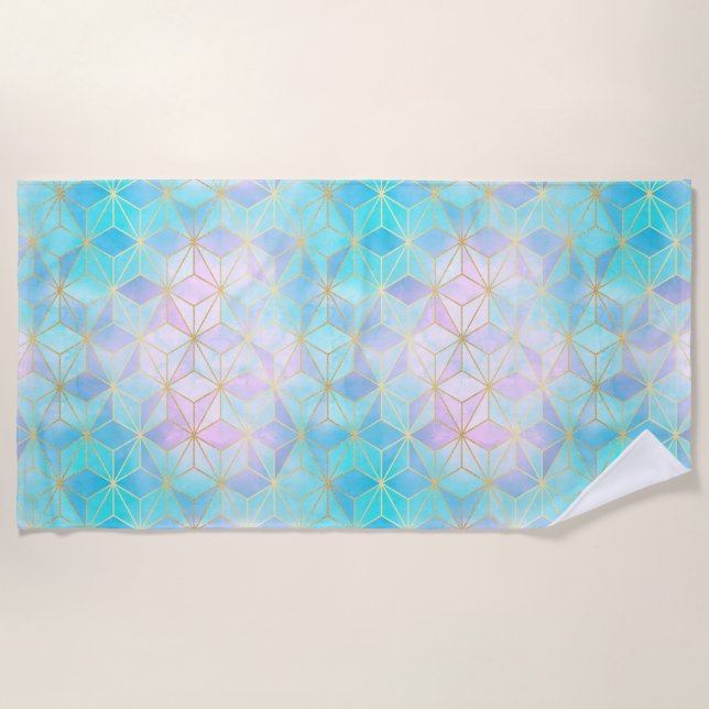 Geometrisches Muster aus eim Glas Strandtuch (Vorderseite)