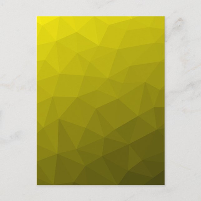 geometrisches Muster aus gelbem dunklem Ober Postkarte (Vorderseite)