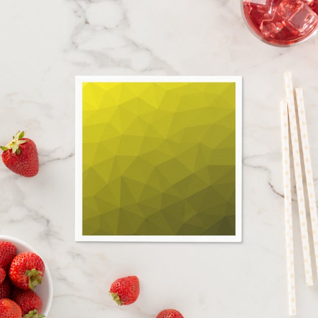 geometrisches Muster aus gelbem dunklem Ober Serviette (Beispiel)
