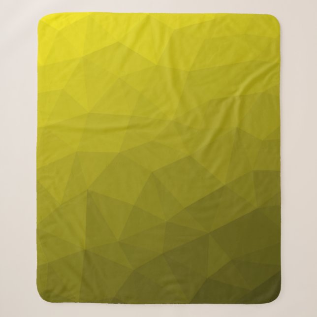 geometrisches Muster aus gelbem dunklem Ober Sherpadecke (Vorderseite)