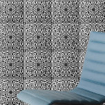 Geometrisches Muster aus schwarz und weiß Fliese<br><div class="desc">Elegantes Dekorations-Fliesendesign mit einem nahtlosen geometrischen Schwarz-Weiß-Muster.</div>