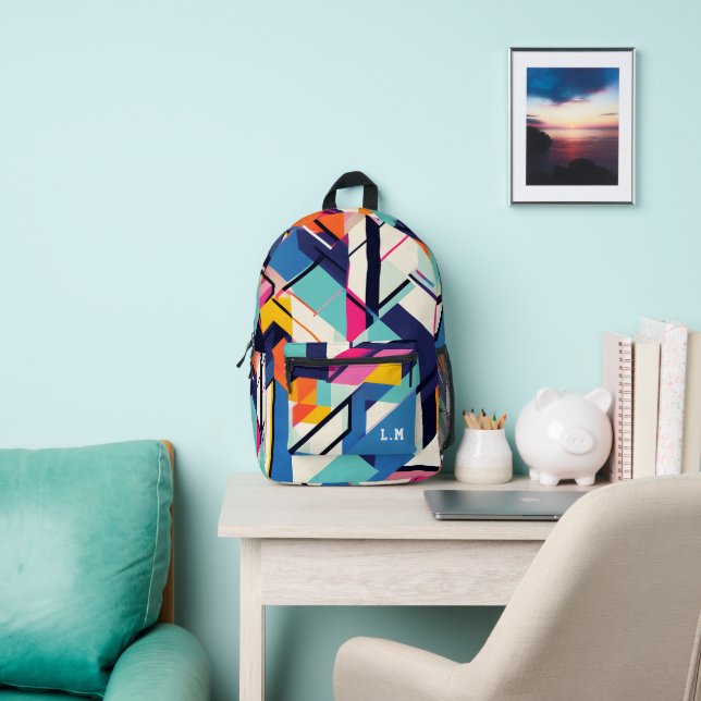 geometrisches Muster Bedruckter Rucksack (InSitu)