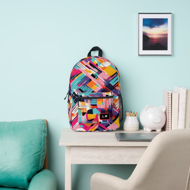geometrisches Muster Bedruckter Rucksack (InSitu)