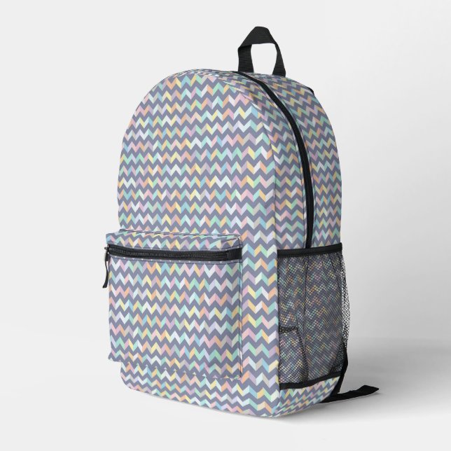 Geometrisches Muster Bedruckter Rucksack (Rückseitige Ecke Rechts)