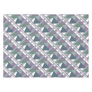 Geometrisches Muster blaues violettes Grün Tischdecke