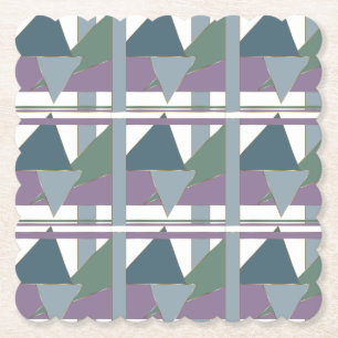 Geometrisches Muster blaues violettes Grün Untersetzer