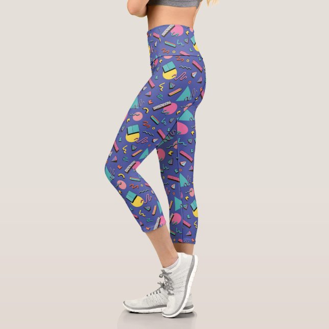 geometrisches Muster Capri Leggings (Links)