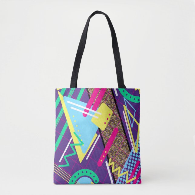 Geometrisches Muster der 90er Jahre Tasche (Vorderseite)