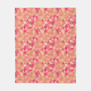Geometrisches Muster der Blume Fleecedecke