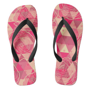 Geometrisches Muster der Blume Flip Flops